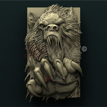 BEAR WEREWOLF 3D STL 3DWave